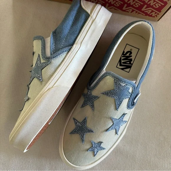 Vans Classic Starry Night Denim Women's Slip On Shoes - Women’s Size 8 NWOT - Picture 2 of 8